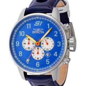 Invicta S1 Rally Mens Watch (44953) 48mm Steel Case, Blue Genuine Leather Band